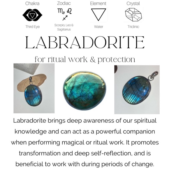 FABULOUS! Glowing Labradorite Gemstone Handmade Pendant - Picture 3 of 5